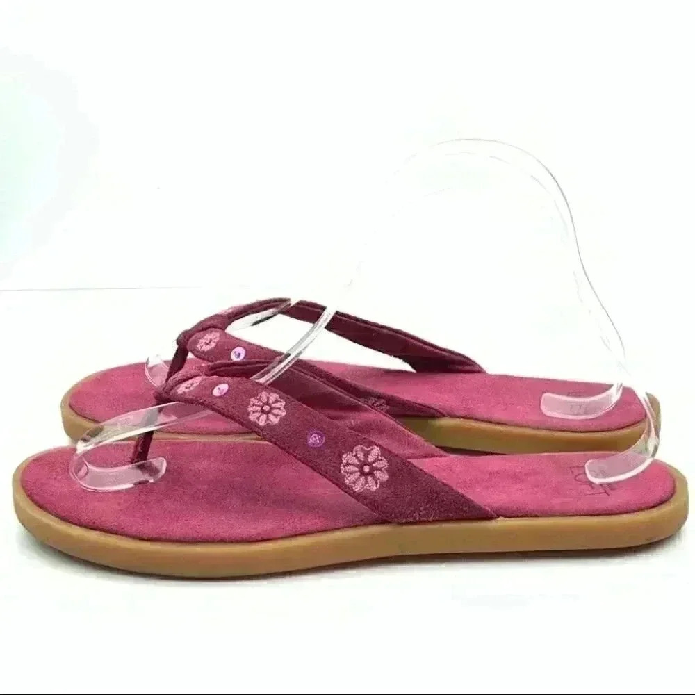 Ann taylor loft sandals size 9 purple floral - Picture 5 of 11